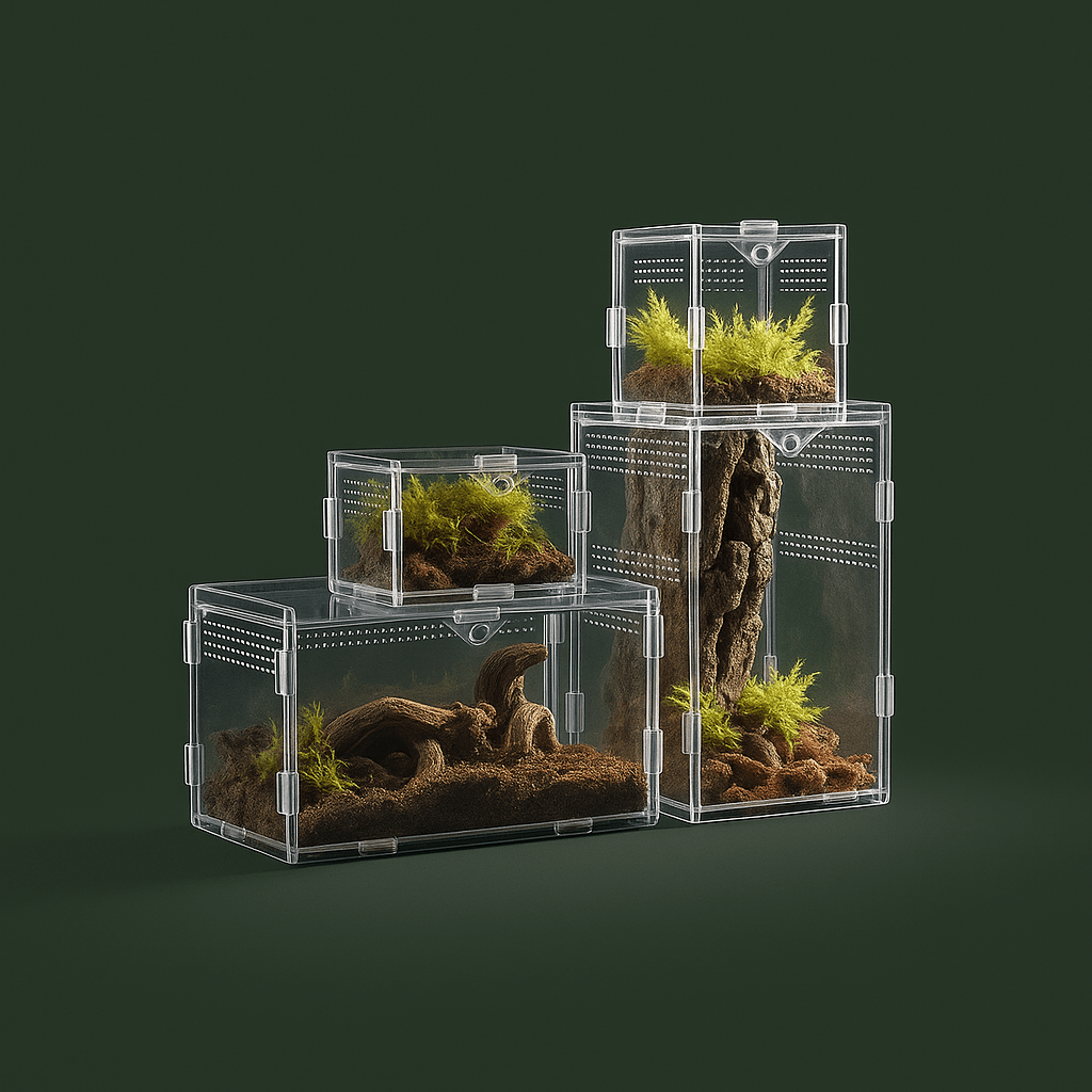 Habitat ventilée en acrylique pour tortue hermann – L’Atelier Terrator