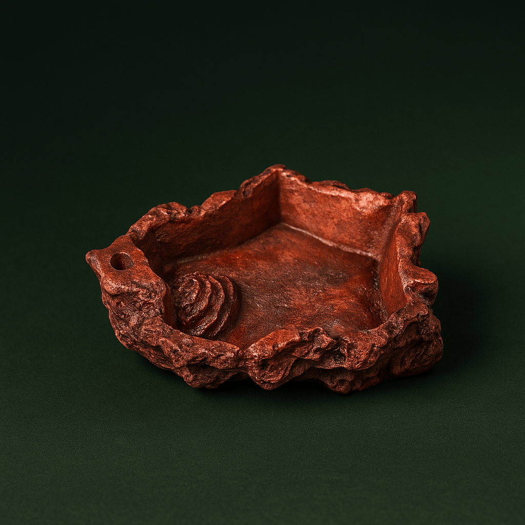 Mangeoire en résine effet rocher rouge – L’Atelier Terrator