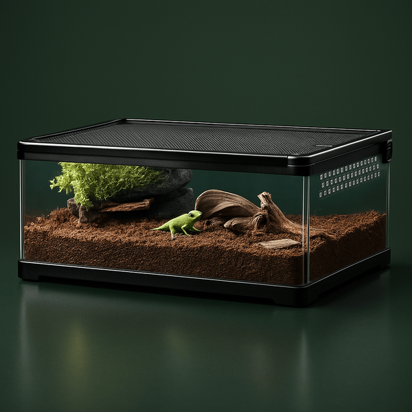 Terrarium noir ventilée pour reptile – L’Atelier Terrator