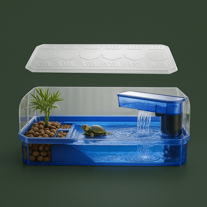 Aquarium avec fontaine intégré pour tortue d'eau – L’Atelier Terrator
