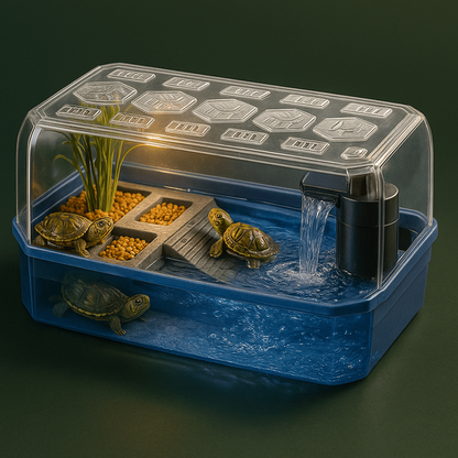 Aquarium avec fontaine intégré pour tortue d'eau – L’Atelier Terrator