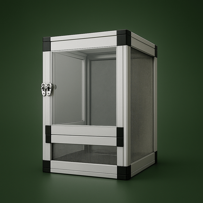 Cage en métal avec porte en acrylique pour reptile – L’Atelier Terrator