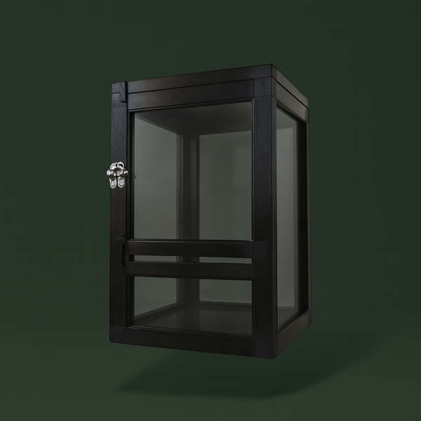 Cage noir avec porte acrylique en métal pour lézard – L’Atelier Terrator