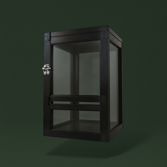 Cage noir avec porte acrylique en métal pour lézard – L’Atelier Terrator