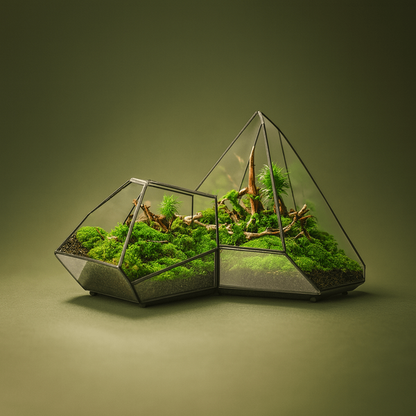 Terrarium géométrique en verre pour plante – L’Atelier Terrator