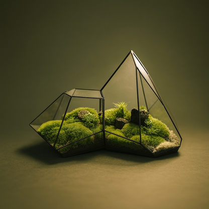 Terrarium géométrique en verre pour plante – L’Atelier Terrator