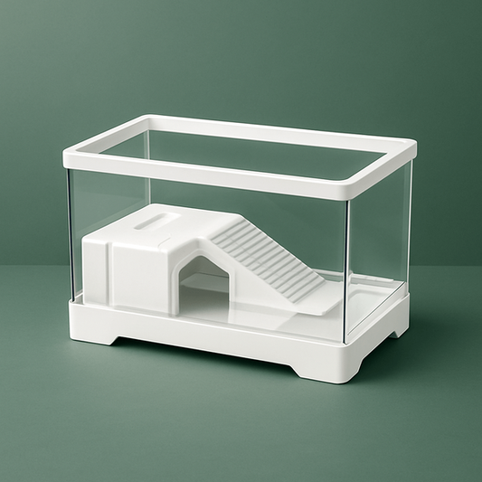 Enclos en verre a tortue d'eau ouvert blanc – L’Atelier Terrator