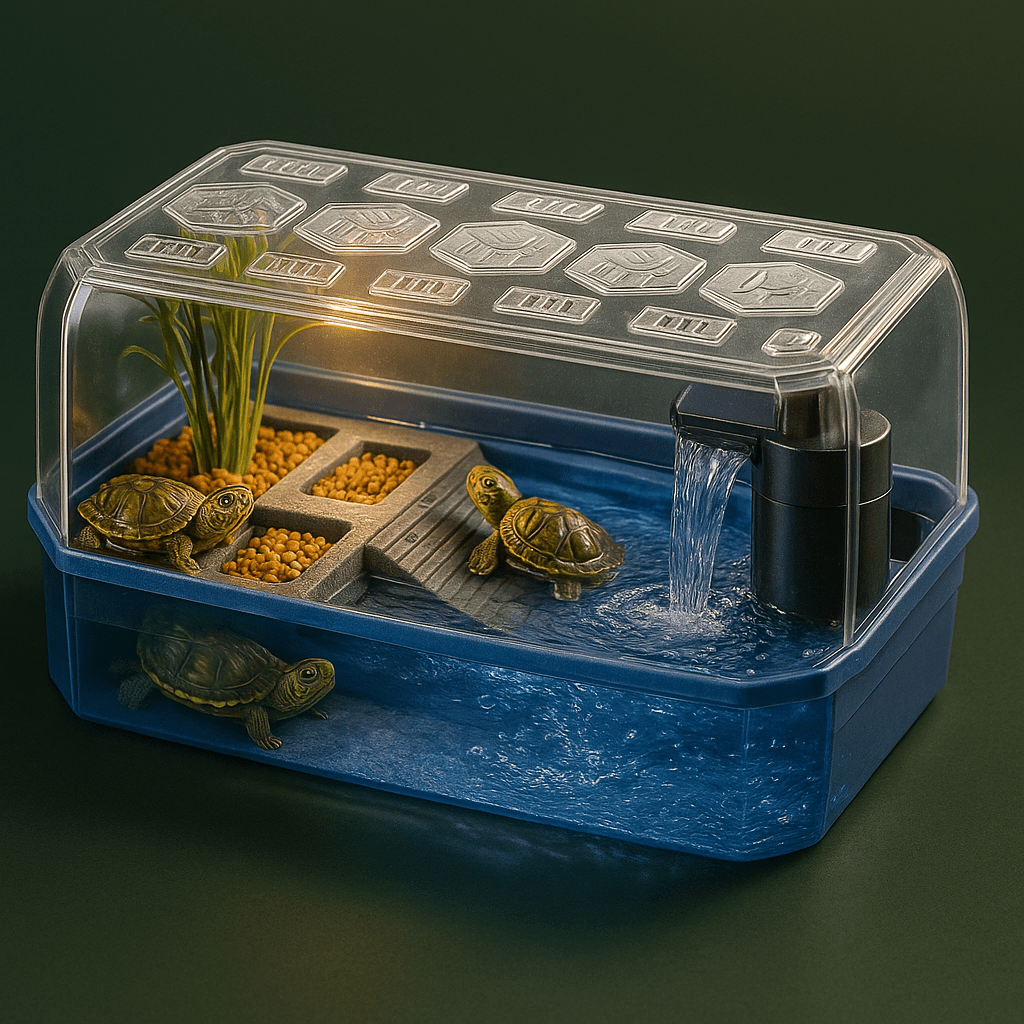 Aquarium avec fontaine intégré pour tortue d'eau – L’Atelier Terrator