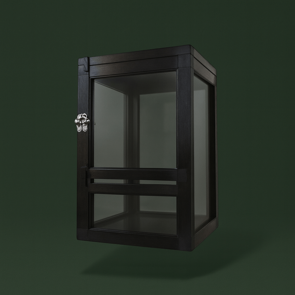 Cage noir avec porte acrylique en métal pour lézard – L’Atelier Terrator