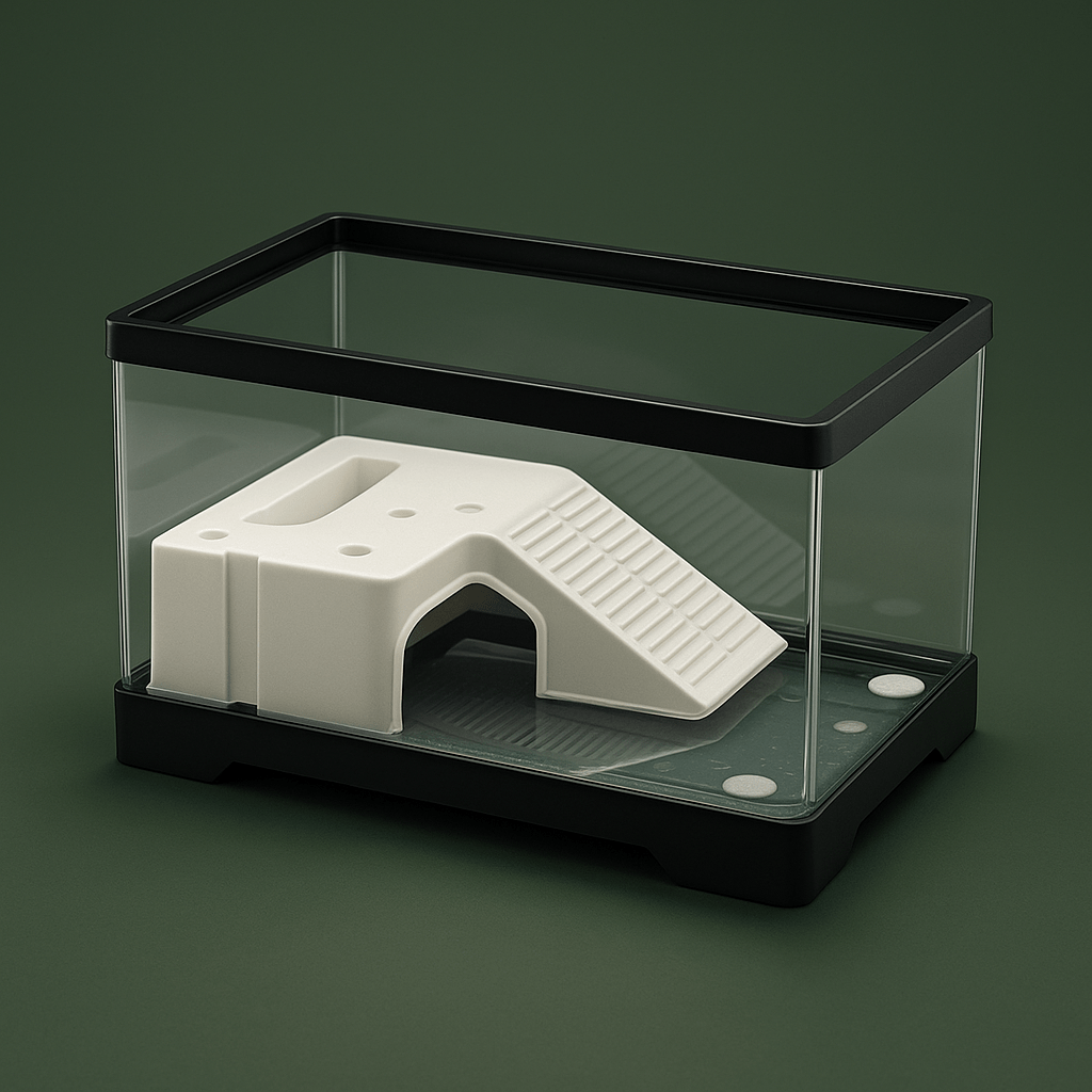 Habitat en verre pour tortue de terre – L’Atelier Terrator