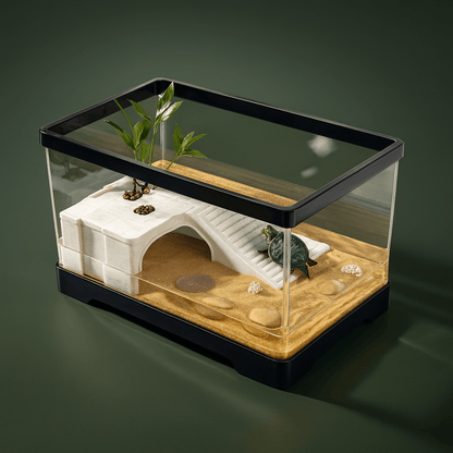 Habitat en verre pour tortue de terre – L’Atelier Terrator