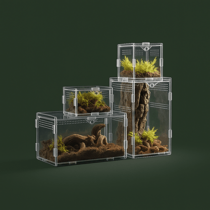 Habitat ventilée en acrylique pour tortue hermann – L’Atelier Terrator