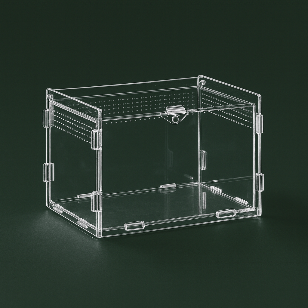 Habitat ventilée en acrylique pour tortue hermann – L’Atelier Terrator