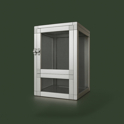 Cage en métal grillagée pour lézard – L’Atelier Terrator